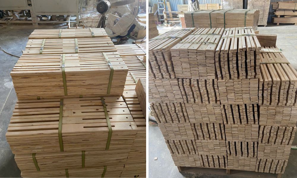 Wooden headboard struts