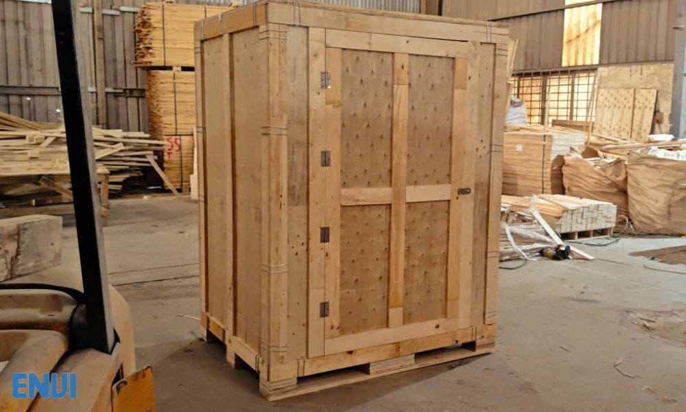 Thùng gỗ ván ép có cửa