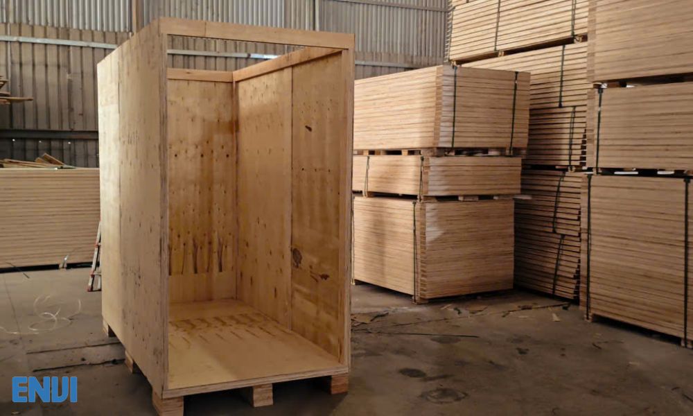 Thùng gỗ ván ép khung xương LVL