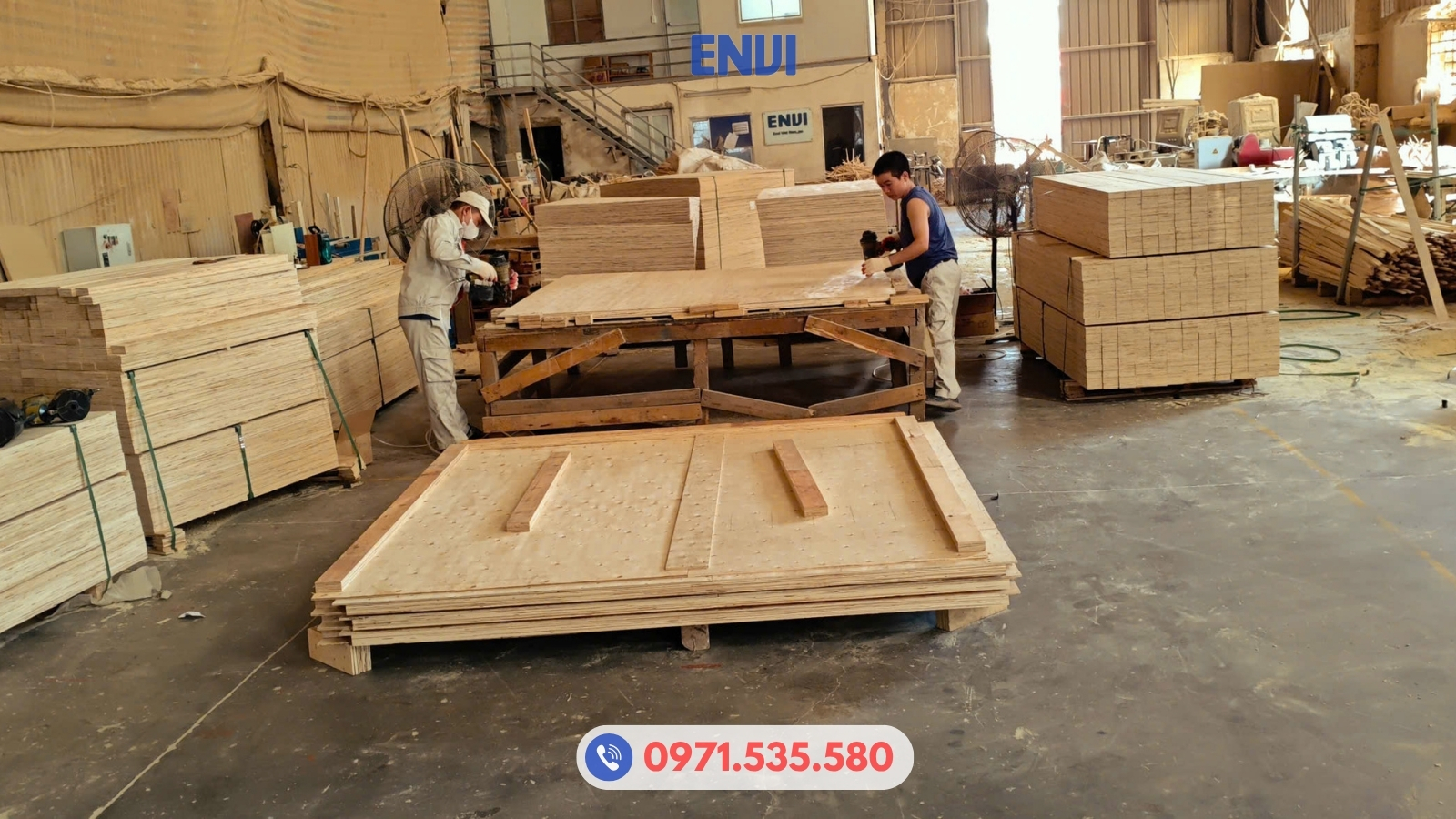 Xường đóng thùng gỗ plywood Envi Vina