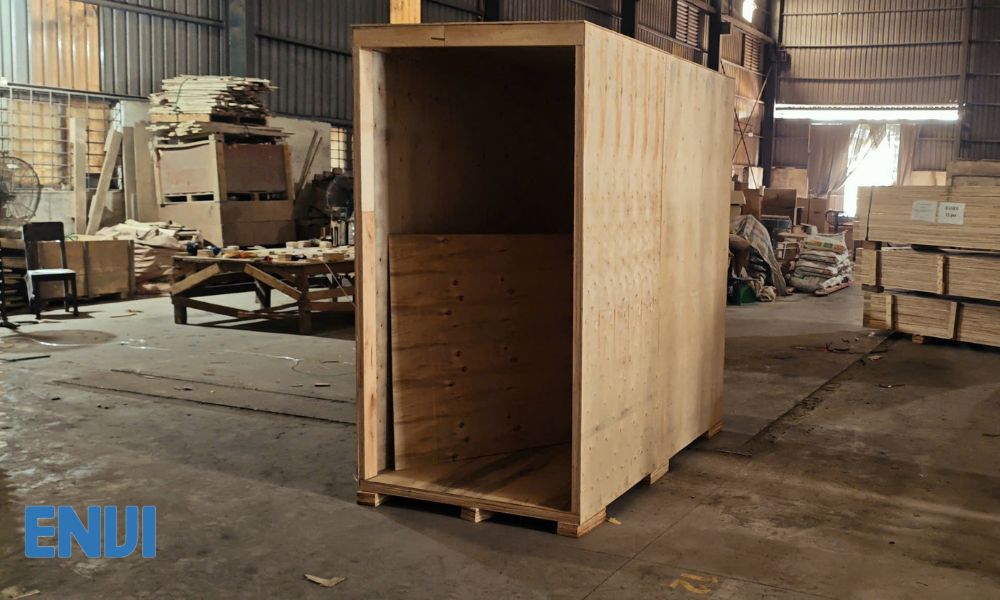 wooden shipping crate