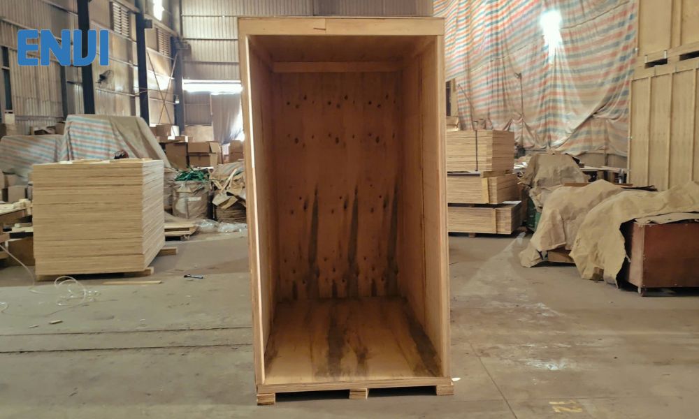 wooden shipping crate